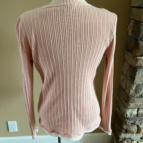 Axcess a Liz Clairborne company pink long sleeve sweater size L - Picture 4 of 7